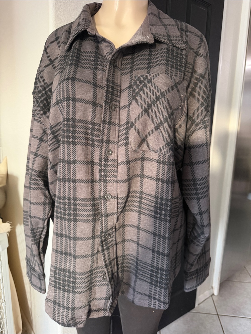 New VS Pink flannel shirt size M